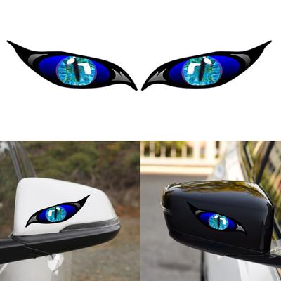 Decalcomania per auto da 2 pezzi Colorfast Body Styling Adesivo per auto ecologico Decalcomania per occhi diabolici gialli