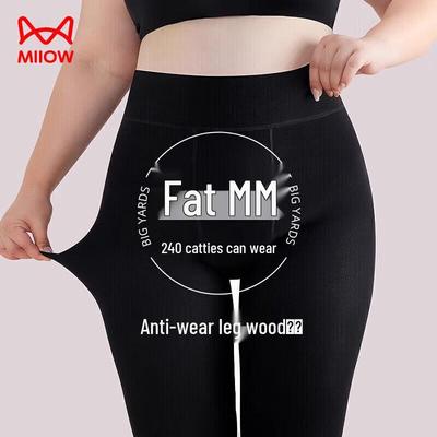 Mao Ren Women's Plus Size Thermal Bare Leg Effect Leggings