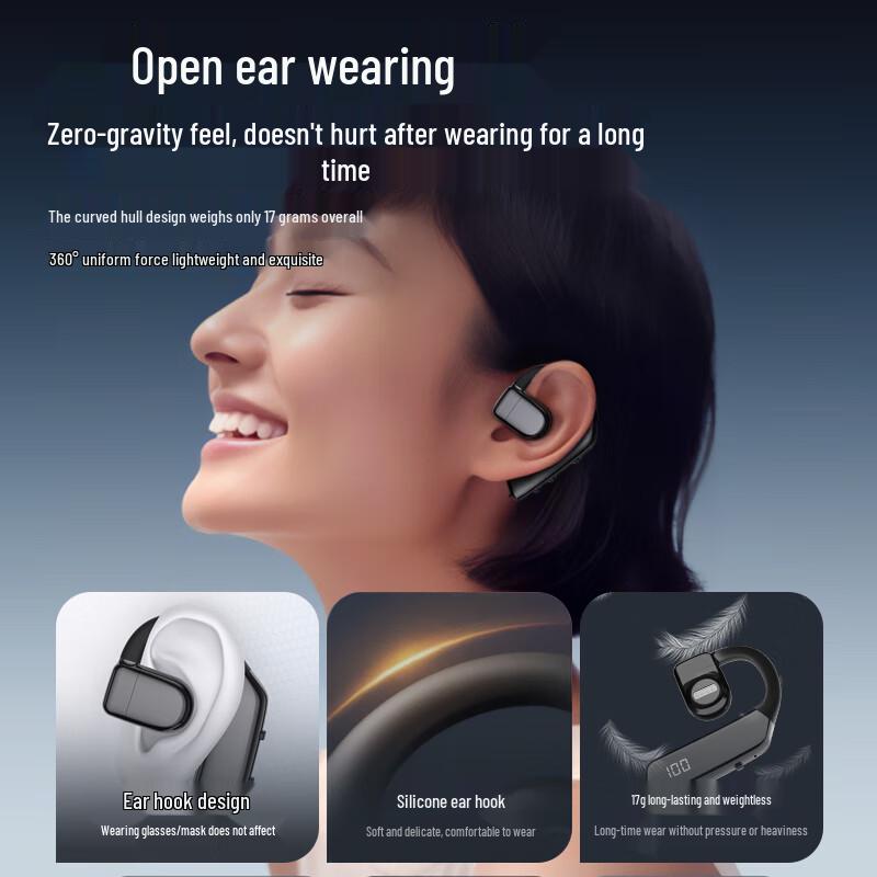 OKSJ Open-Ear Wireless Bluetooth Sports & Call Earbuds