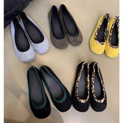 Flat Bottomed Loafers Leopard Print Ballet Women's Shoes 2025 New Women's Shoes