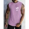 3D Printed Colorful Stripe Gradient Tank Tops For Men Coconut Tree Pattern Tees Summer Loose Street Sport Tops