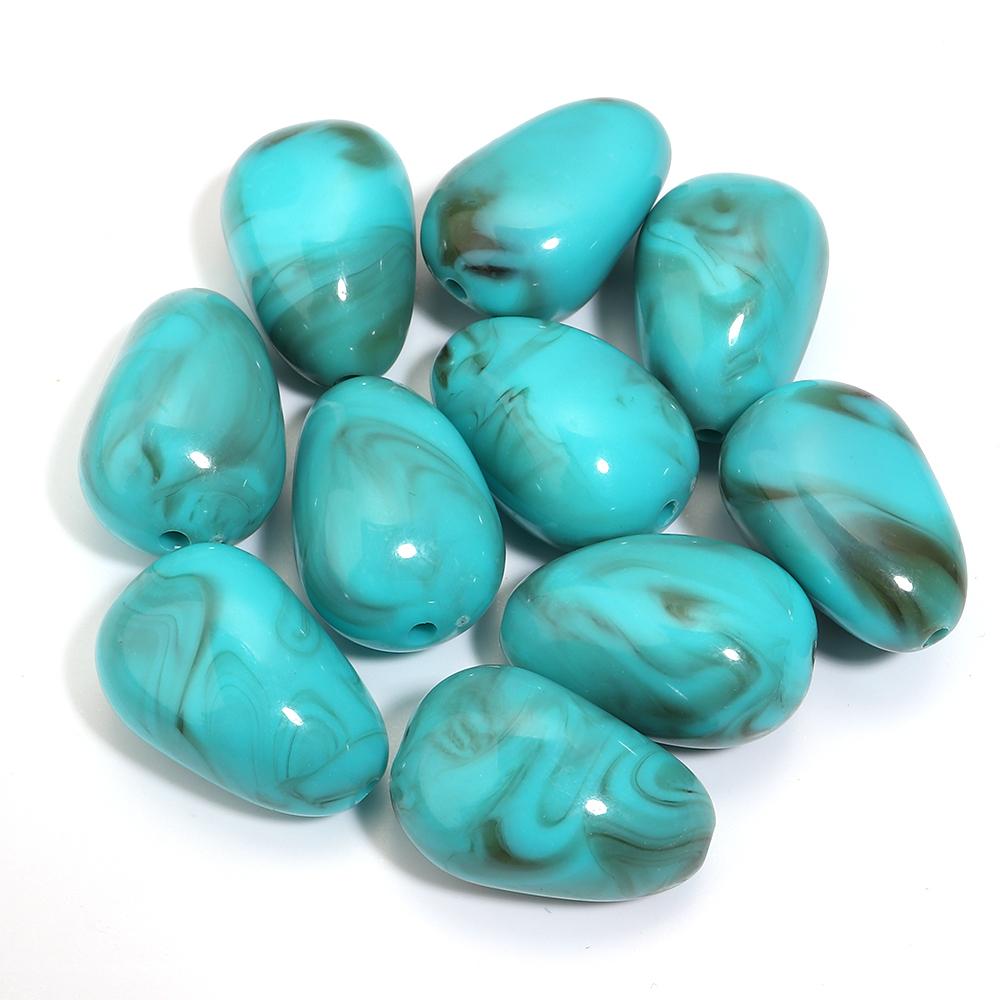 10pcs 29x20mm Irregular Acrylic Beads Colorful Oval Cloud Beads Loose Beads For DIY Jewelry Making Bracelet Necklace Accessories