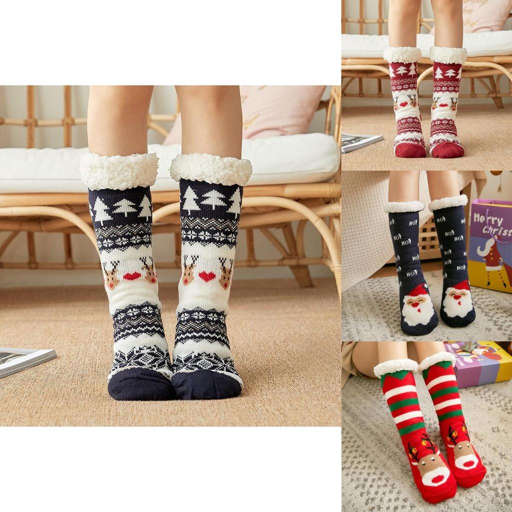Cozy Christmas Slipper Socks With Luxurious Faux Fleece Lining For Family Comfort