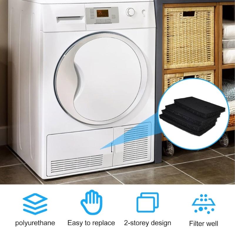 6 Pack Lint Filters Laundry Appliance Part Perfect for Washer Dryer Offering Enhancing Filtration and Easy Installation