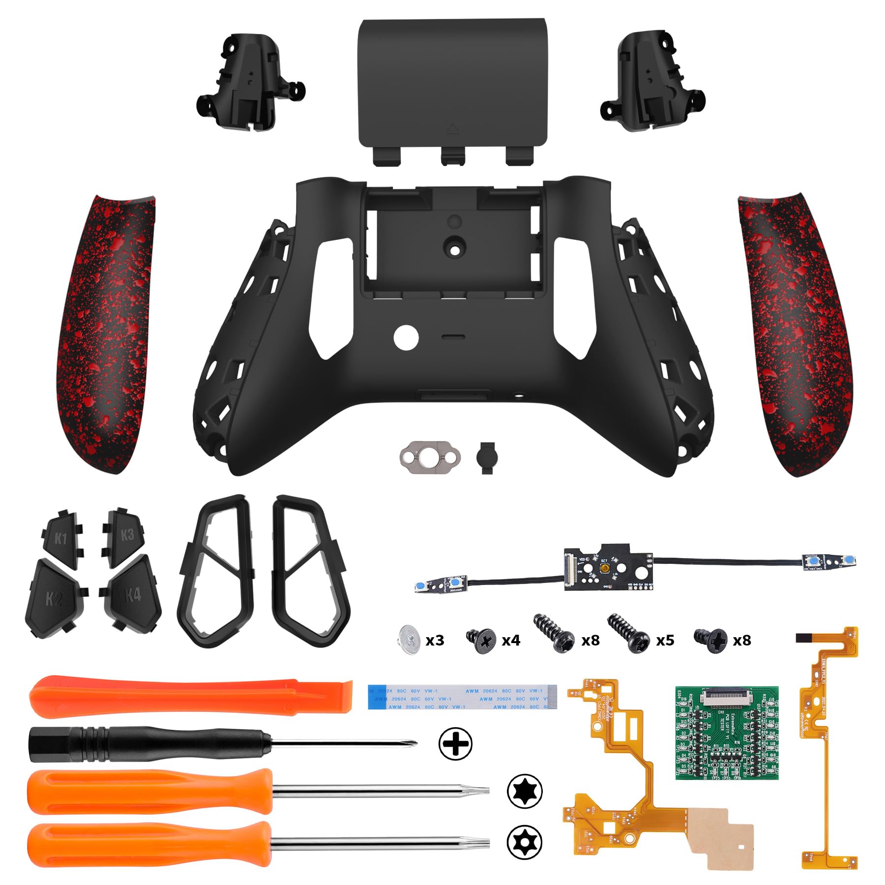 

eXtremeRate Textured VICTOR X Remap Kit for Xbox Series 6 Black Redesigned Back Side and 4 Back Buttons Controller Not Included S/X, Profiles, Shell,