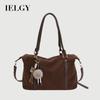 Ladies Messenger Bag Frosted Retro Large Capacity Casual One-Shoulder Underarm Commuter Pillow Bag