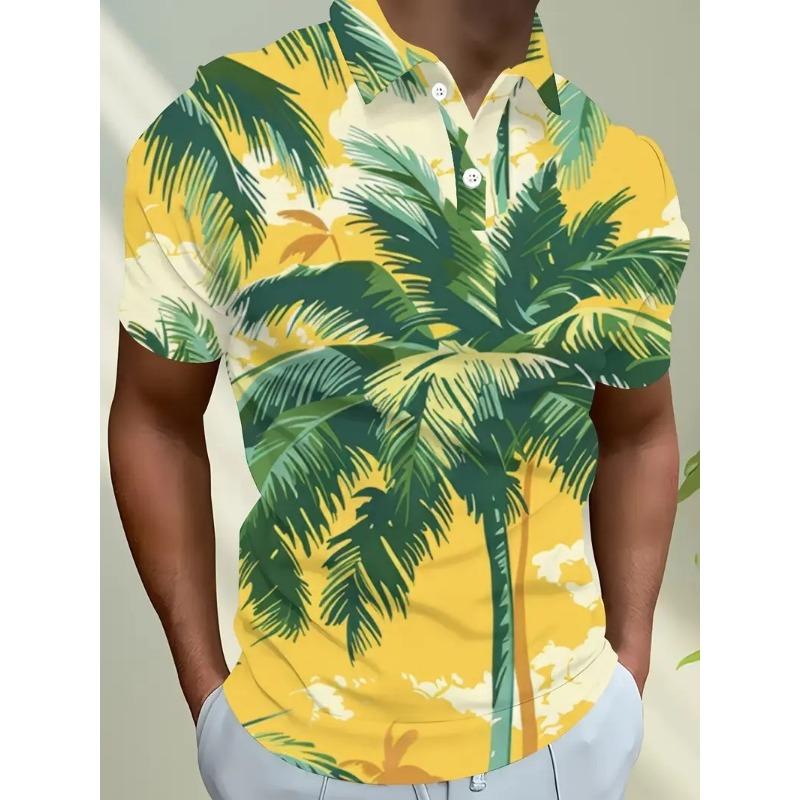 New Product New Men's 3D Printed Trendy Casual Versatile Summer Versatile Short Sleeve Polo Shirt