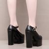 10cm 14cm Kleine Größe 32-43 Sexy Flache Dicke Klobige Plateau Schuhe Damen 2025 Frühling Block Hohe Absätze Schuhe Kleid Model Party