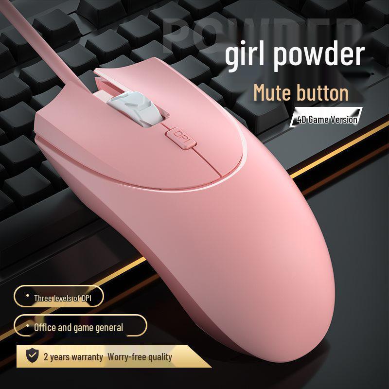 Universal Wired Mechanical Gaming Mouse for Home, Office, or Esports - USB Compatible with Laptop and Desktop