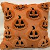 Pumpkin Ghost Pillow Cover Halloween Fun Plush Pillowcase Washable Square Orange Pumpkin Lantern Pillow Protective Covers