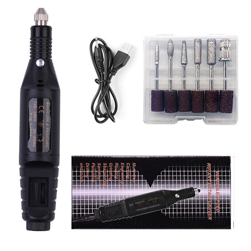 Professional Electric Nail Grinder Polishing Machine Kit With Nail Drill Bits File Manicure Remover Tools