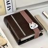 A7 Brown Leather Notebooks Kawaii Hand Ledgers 2025 Pocket Books
