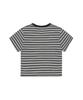 MAHAGRID Stripe Basic Logo Tee Gray(Mg2Gmmt508A)