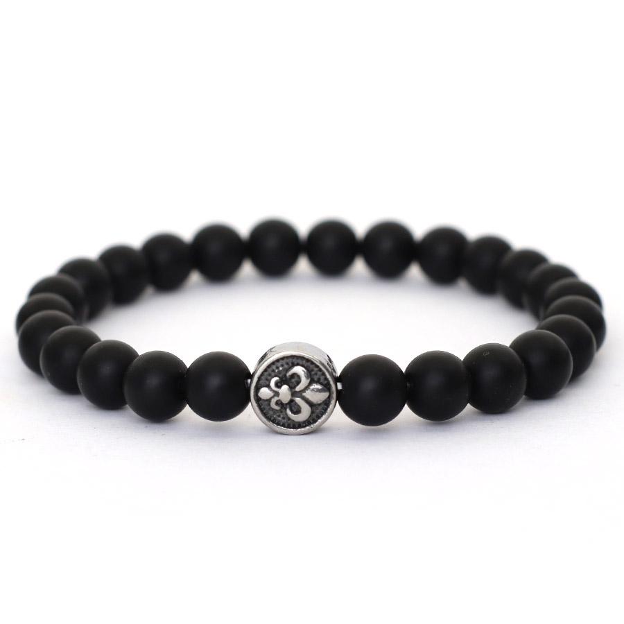 New Beaded Bracelet For Men 8mm Natural Tiger Eyes Obsidian Lava Stone Braclet Hematite Healing Braslet Stainless Steel Buckle