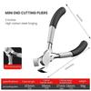 Mini Pointed Flat Mouth Extended Needle Nose Pliers Set with Oblique Tip for Wire Binding and Jewelry Making Tools