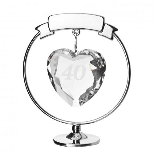 Crystocraft Freestand Crystal Heart - 40