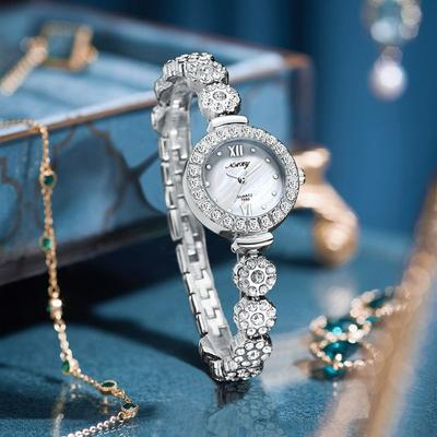 Voll Diamant Super Fee Licht Luxus Damen Quarz Uhr Wasserdicht Einfach Geburtstagsgeschenk
