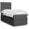 Maison Exclusive - Somier de lamas para cama con colchón Gris oscuro 80x200 cm Tela