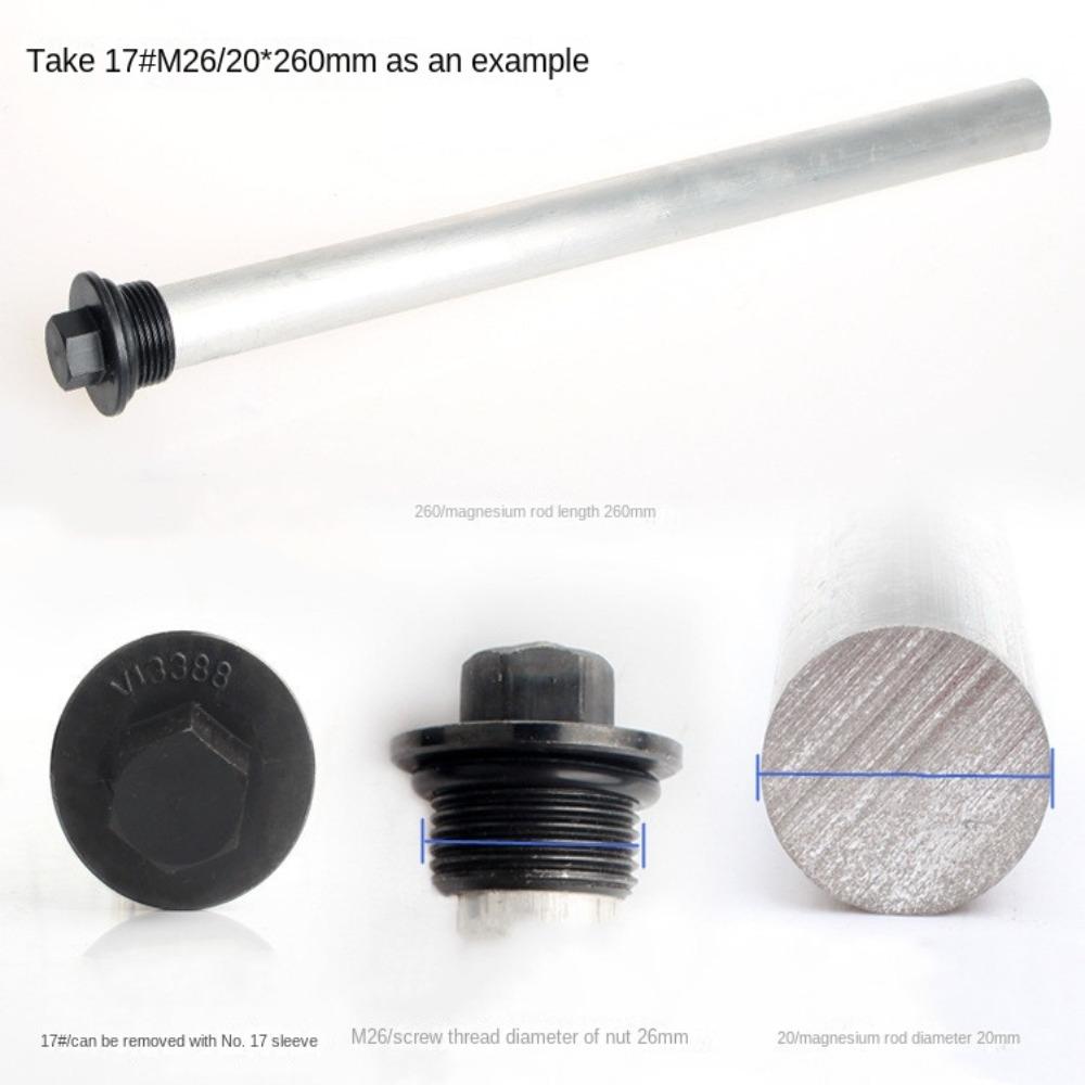 Aluminum Magnesium Anode Rod Security Water Tank Fittings Durable Water Heaters  Motor Home