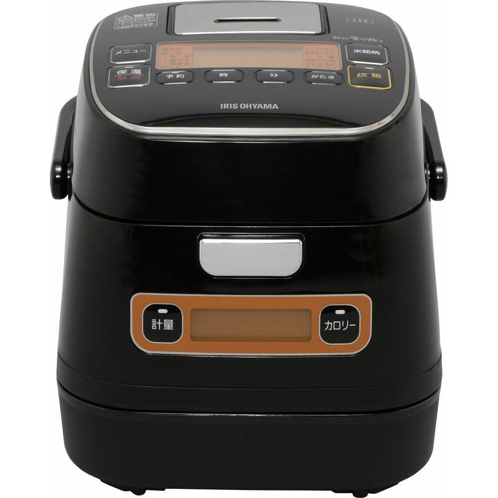 Iris Ohyama Rice Cooker IH 3 Cup Brand Measured Cooking with Calorie Calculation Function Rice Shop Umami Black RC-IA31-B