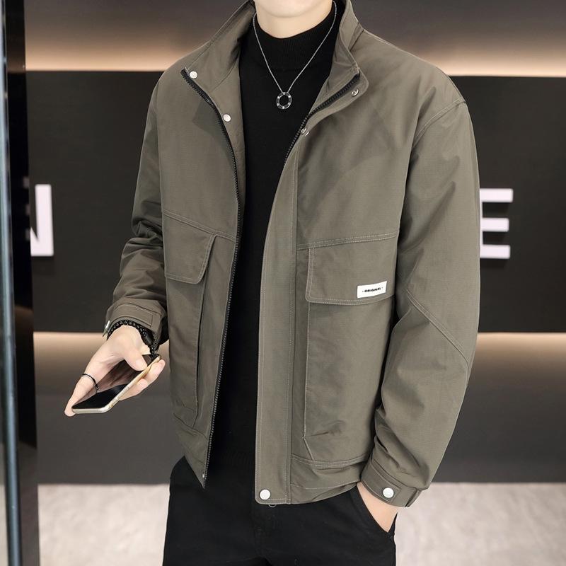 Herren Arbeitsjacke mit Stehkragen aus Baumwolle - Herbst/Winter Wärme & Stil