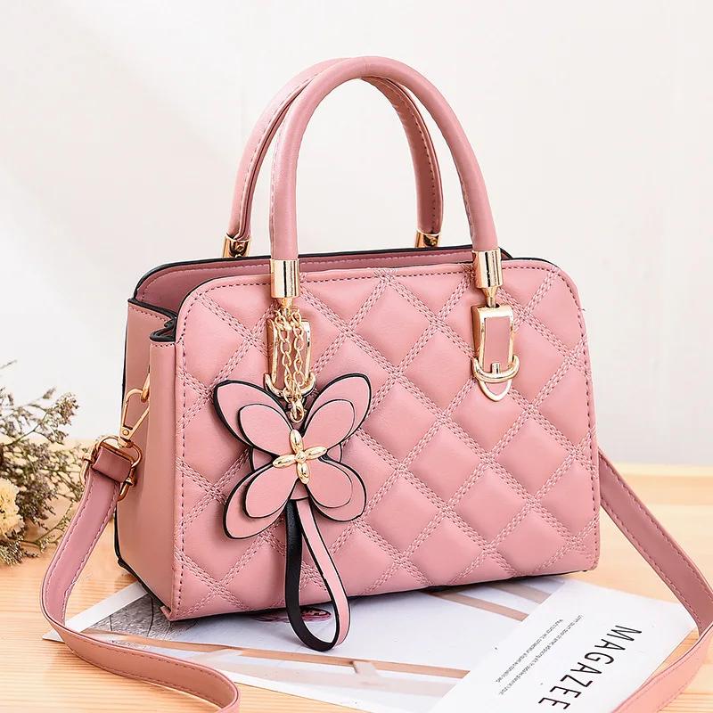 Trend Embroidery Thread Shoulder Bag Female Branded Trending Handbags Ste Pattern Pu Leather Crossbody Bags for Women