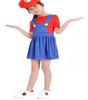 Mario Luigi Cosplay Kostüm für Mädchen Kinder Perfekt für die Schule Mario und Geschenk Größe S [AZUSA] & & (Alle Jahreszeiten) - Festivals, USJ, Kart, Halloween,