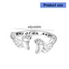 Graceful Angel Wing Shaped Rings With Flexible Sizing Option Crafted From Copper For Long Time Beauty