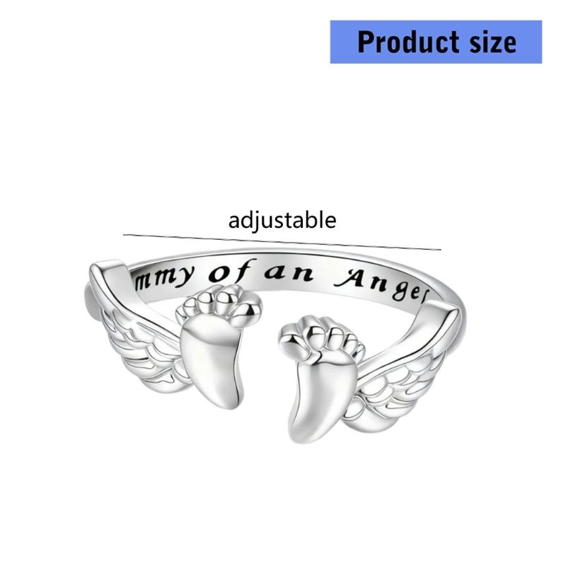 Graceful Angel Wing Shaped Rings With Flexible Sizing Option Crafted From Copper For Long Time Beauty