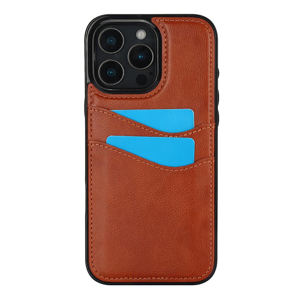 Luxury High-end Leather Case for iPhone 16 Pro Max 16E 15 Plus 14 Pro 13 12 11 XS XR X 7 8 Card Slot Holder Mobile Phone Cover