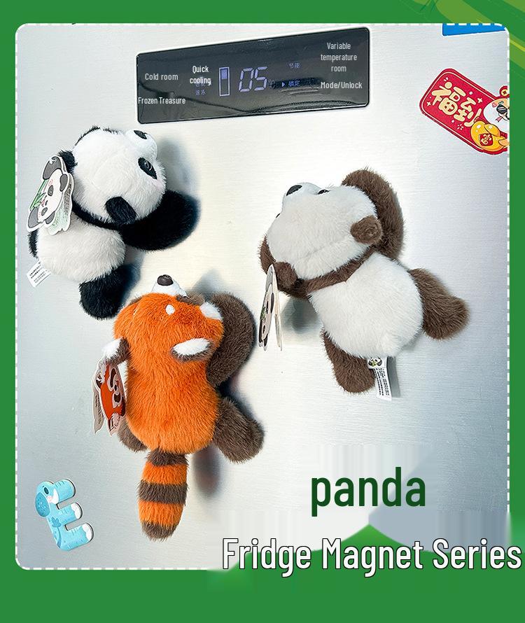 Adorable Panda Snap Bracelet & Magnet Plush Doll Gift for Kids