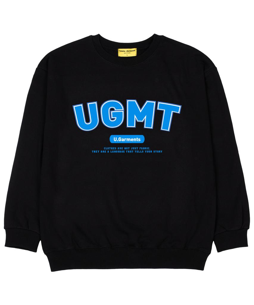 UNION GARMENTS Ugmt Logo French Oversized Sweatshirt Black