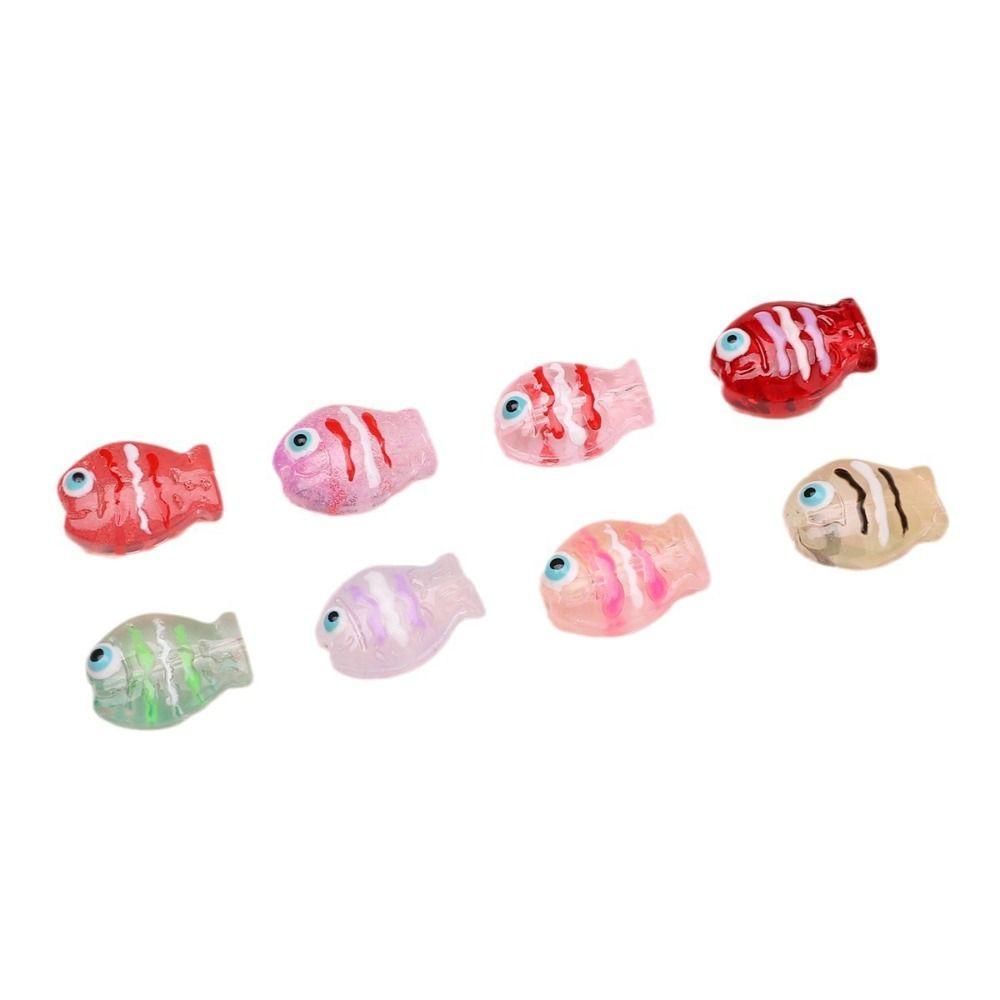 10pcs/set Handmade Craft Mini Fish Beads Cartoon Jewelry Making Material DIY Accessories
