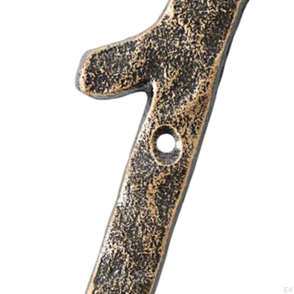 Home Number, Cast Iron Rustic DIY Crafts Mailbox Numbers Door Address Number for Various Digital