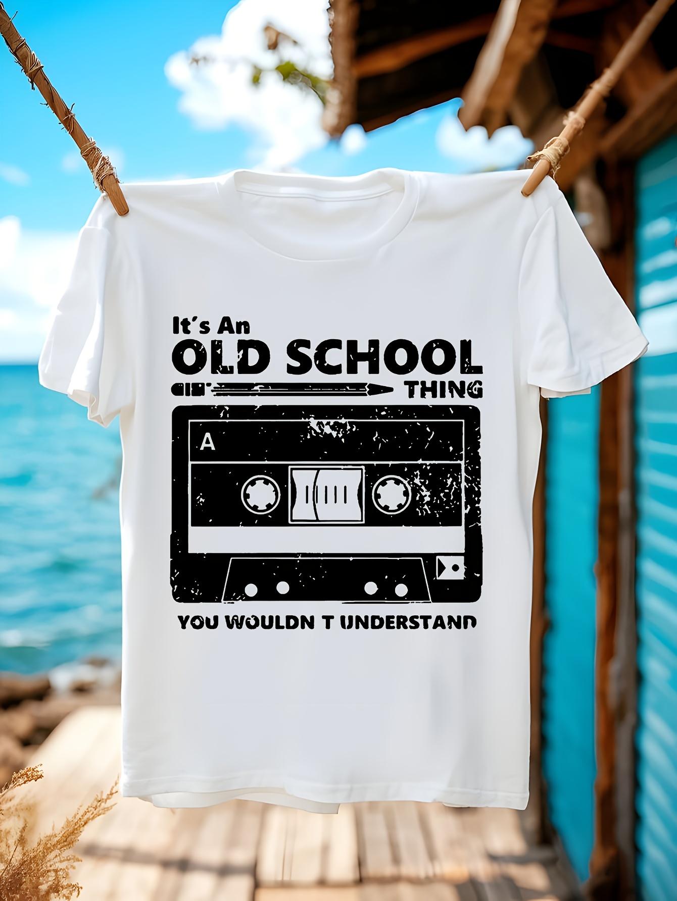 Heavyweight 220gsm Cotton Tshirt - Vintage Cassette Tape ... XXXL
