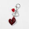 Charming Acrylic Keychain Accessory Attractive Bowknot and Star Strawberry Key Rings Heart Keychain for Daily Use