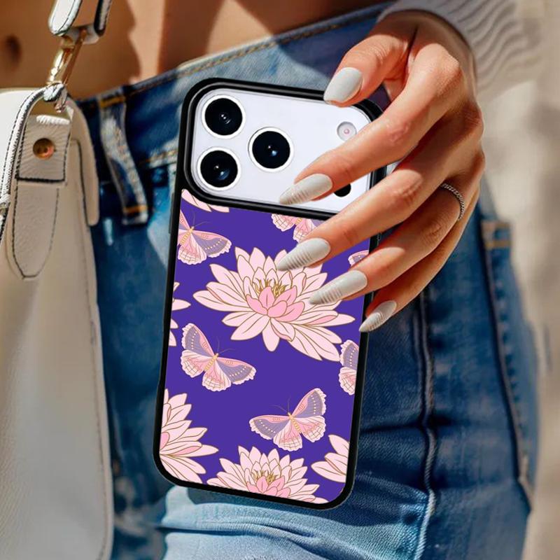Lotus Flower Phone Case For iPhone 17 Air 14 15 13 12 Max Cover For Apple 16e 11 Pro Max Plus Coque