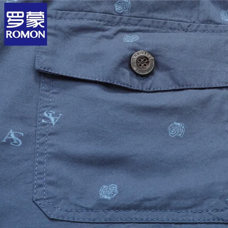 Romon Men's Pure Cotton Washed Casual Shorts