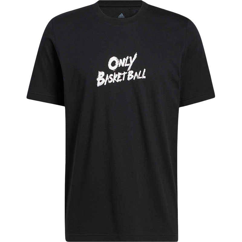 

Adidas Футболка с коротким рукавом и графическим принтом, мужские топы, черная HS6614 M