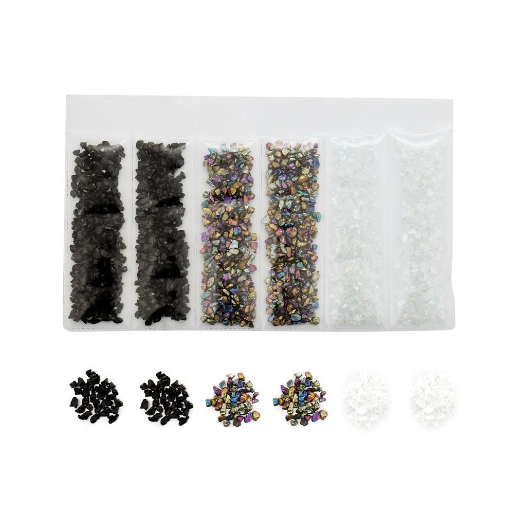 1 Set Multi-Color Mixing Nail Art Crushed Glass Stones Irregular Decoration for DIY Epoxy Resin Siliocne Mold Fillings Material