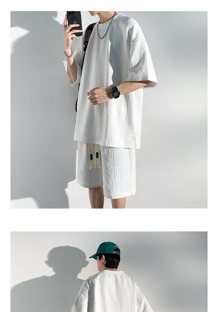 Men's Plus Size Casual Summer Two-Piece Set: Short-Sleeve T-shirt & Shorts