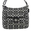 Used Shoulder Bag Signature F19232 canvas/Patent Leather Black Gray