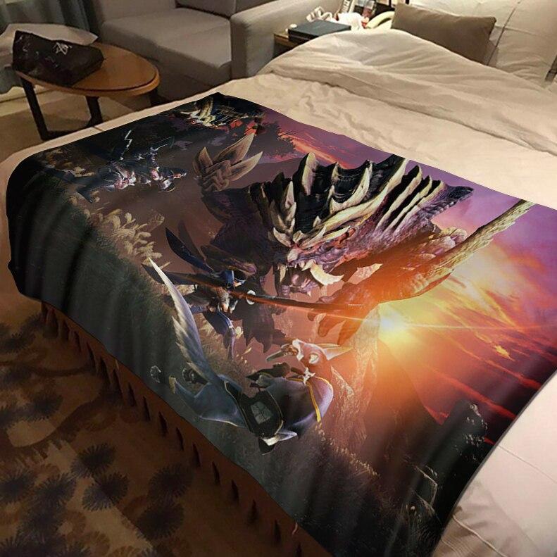 

Monster Hunter Game Плед Покривало Ліжник Плед Килимок Покривала Ковдра Диван Плед Ковдра Дитячі термоковдри 75x90cm