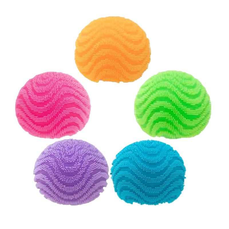 Needoh Fuzz Ball Wonder Waves Sensory Squeeze Toy Textured Stress Relief Fidget Ball For Adults Kids**