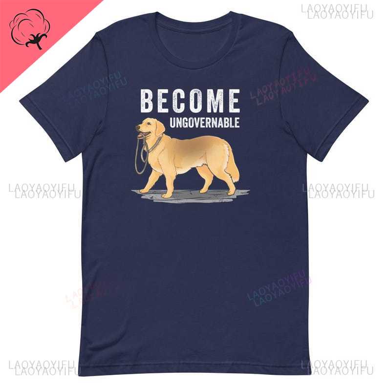 Become Ungovernable T Shirt Ungovernable Shirt Dog Holding Leash TShirt Dog Meme Fashion Printed Oneck Shortsleev Sweatshirt S