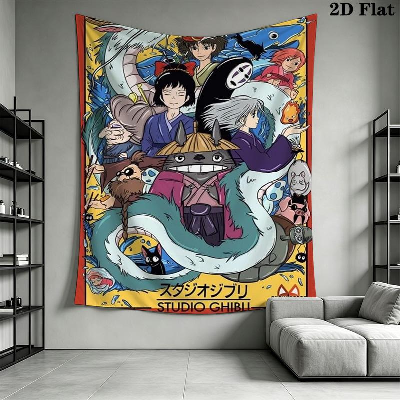 Prinzessin Mononoke Mythische Reise Wandteppich Wandmontage Mode Druck Hintergrundtuch Weihnachtsgeschenk Weich