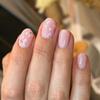 24 Pieces Summer Fresh Flowers Wear Nail Art Nail Art Simple Short Round Nail Film False Nail Nails