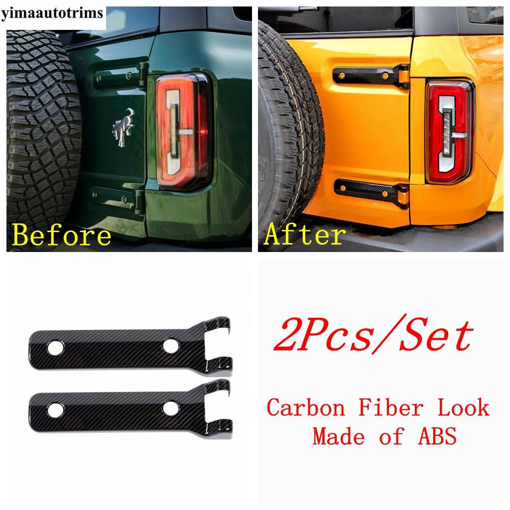 Rear Door Spare Tire Tailgate Hinge Handle Decor Kit Cover Trim For Ford Bronco - 2025 Carbon Fiber Exterior Accessories