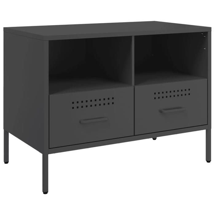 VidaXL Meuble TV, Armoire de Télévision avec Pieds, Support Télé avec Rangement Salon Salle de Séjour Intérieur, Noir 843042