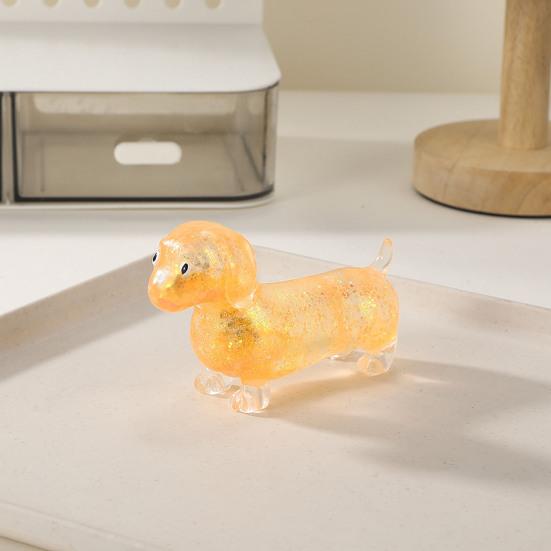 1/4Pcs Stress Relief Toy Glossy Finish Soft Slow Rebound TPR Material Dachshund Squeeze Toy Animal Decompression Toy